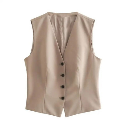 TRAF Jesenski komplet hlača Žensko novo odijelo 2023. Modni ravni Hlače visokog struka sa širokim nogavicama Blazer Ženski komplet Chic uredski 2-dijelni set