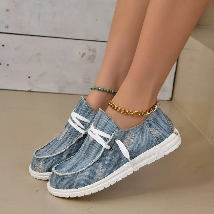 Biezs audekls, Sieviešu plakanie, pievelkamie sieviešu ķekati Rudens Jauni īpaši vieglas slinkas laivas apavi ikdienas kedas