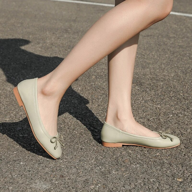 Sieviešu plakanās kvadrātveida galvas bantītes rozā baleta plakaneklītis sievietēm vienkrāsains mīksts vienkrāsains bantītis sieviešu apavi Zapatos De Mujer loafers