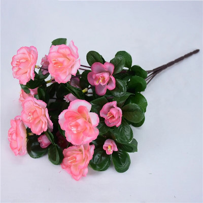 21 galva Mākslīgie acāliju ziedi Viltus ziedu pušķi Simulācija Rododendri Guļamistabas kāzu galdi Mājas dārza dekorēšana