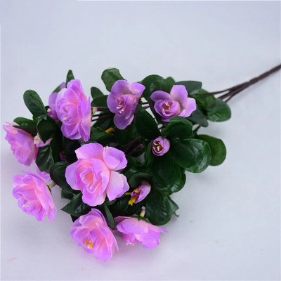 21 galva Mākslīgie acāliju ziedi Viltus ziedu pušķi Simulācija Rododendri Guļamistabas kāzu galdi Mājas dārza dekorēšana