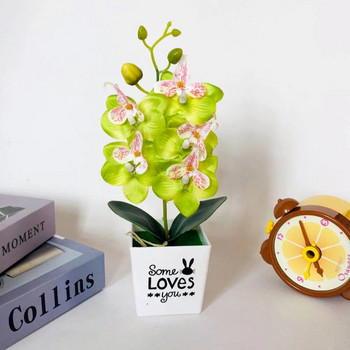 Ψεύτικο λουλούδι τεχνητή πεταλούδα ορχιδέα μπονσάι Ψεύτικο λουλούδι με γλάστρα για διακόσμηση φεστιβάλ σπιτιών γάμου