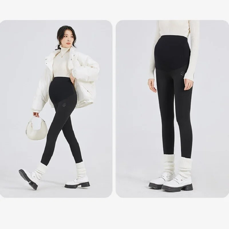 Grūtnieču legingi Workout Activewear Ziemas siltas Grūtniecības Termiskās bikses