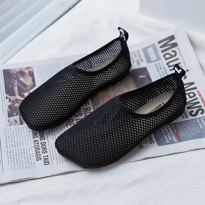 2023. Prozračne mrežaste ravne cipele za trudnice Ženske sportske sandale Medicinske sestre Klompe za hodanje Ljetne cipele za putovanja velika veličina 35-41 bež