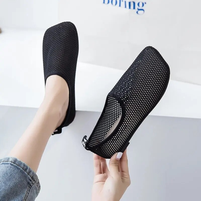 2023. Prozračne mrežaste ravne cipele za trudnice Ženske sportske sandale Medicinske sestre Klompe za hodanje Ljetne cipele za putovanja velika veličina 35-41 bež