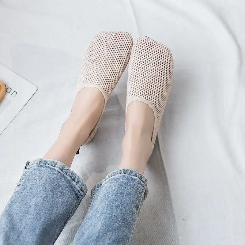 2023. Prozračne mrežaste ravne cipele za trudnice Ženske sportske sandale Medicinske sestre Klompe za hodanje Ljetne cipele za putovanja velika veličina 35-41 bež