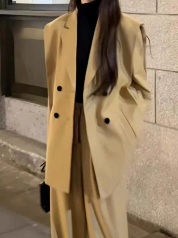 Juhuslikud soliidsed pidulikud naiste professionaalsed bleiserid, ülikonnad, moed Korea püksid ja jakid OL Styles, naiste 2-osaline komplekt