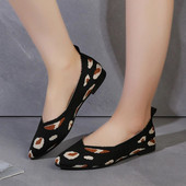 2023. Ženska obuća velika 41 42 Moda za proljeće i jesen Ženske pletene prozračne neklizajuće tenisice Ženske ravne cipele sa špicom