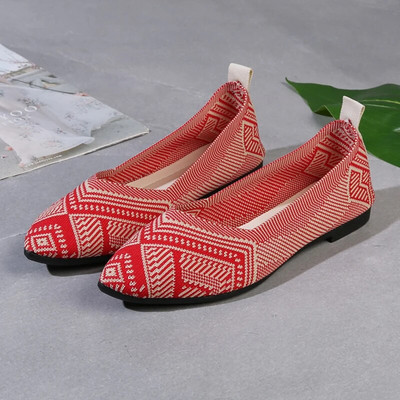 2023. Ženska obuća velika 41 42 Moda za proljeće i jesen Ženske pletene prozračne neklizajuće tenisice Ženske ravne cipele sa špicom