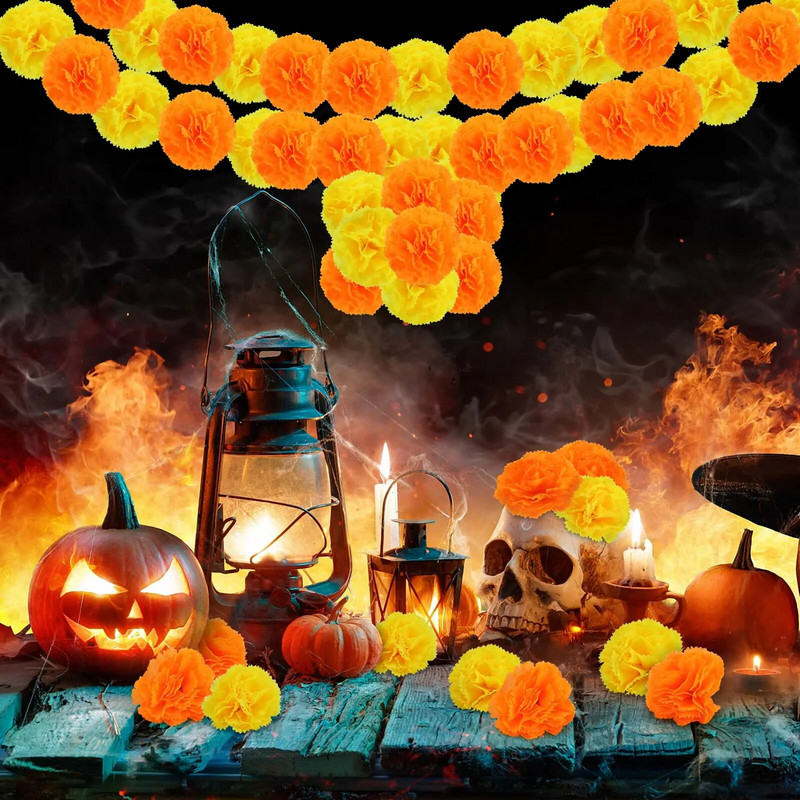 Umjetno cvijeće nevena za Noć vještica Umjetno cvijeće nevena za rođendansku zabavu Diwali Dekoracija za zabavu povodom Dana zahvalnosti