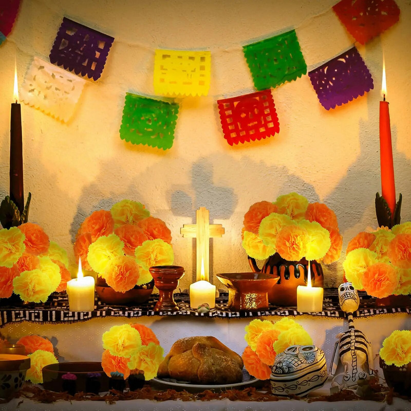 Umjetno cvijeće nevena za Noć vještica Umjetno cvijeće nevena za rođendansku zabavu Diwali Dekoracija za zabavu povodom Dana zahvalnosti