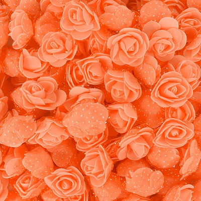 200/100kom 2cm pjenasti medvjed ruža s tilom Mini glava od umjetnog cvijeća za vjenčanje Home Decor DIY božićni vijenac Rukotvorine