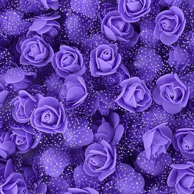 200/100kom 2cm pjenasti medvjed ruža s tilom Mini glava od umjetnog cvijeća za vjenčanje Home Decor DIY božićni vijenac Rukotvorine