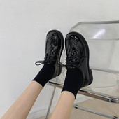 Női alkalmi cipő Női Oxford lapos forma Stílusos Egyszerű Teljesen Fekete Office Női Kényelmes Lapos Női Cipők Kerek orr