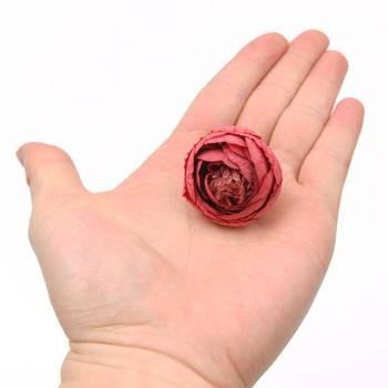 10 бр. 3-4 см мини розова пъпка Изкуствени копринени цветни глави за скрапбукинг за сватбена украса Направи си сам венец Подарък Занаятчийски фалшиви цветя