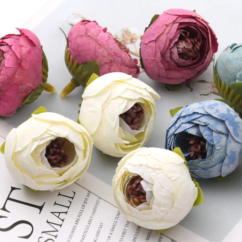 10 komada 3-4 cm mini pupoljak ruže, umjetni albumi, svilene cvjetne glavice za dekoraciju vjenčanja, DIY vijenac, poklon, obrt, lažni cvijet