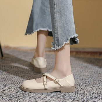 Супер меки дамски кожени обувки Нови униформени единични обувки в японски колежански стил Дамски британски плоски дамски обувки Обувки Mary Jane