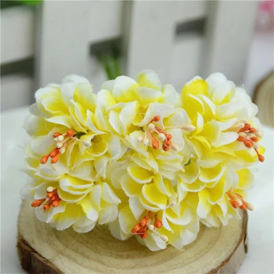 6gab. Mini zīda mākslīgo ziedu pušķis ar gradientu putekšņlapām roku darbs, albums, DIY vainags, kāzu rotājums viltus ziedu rokdarbi