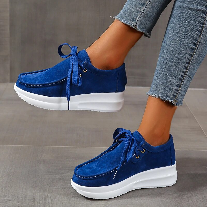 2022 m. rudens sportiniai batai, moteriški, kvėpuojantys lengvi, suvarstomi lauko batai Moteriški laisvalaikio batai su storu dugnu, didelio dydžio suvarstomi