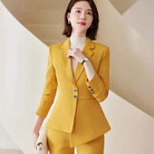 Visokokvalitetna tkanina Svečana ženska poslovna odijela Feminino sakoi s hlačama i jaknama Kaput Profesionalni sakoi Kompleti hlača