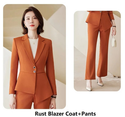 Visokokvalitetna tkanina Svečana ženska poslovna odijela Feminino sakoi s hlačama i jaknama Kaput Profesionalni sakoi Kompleti hlača