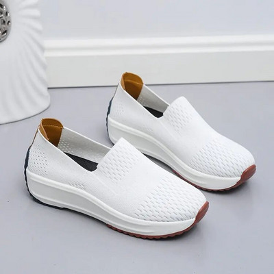 Sporta apavi Sieviešu apavi Sporta ikdienas apavi Sieviešu 2022. gada jauna mode, universālas sekla sieta, elpojošas vienkrāsainas kurpes