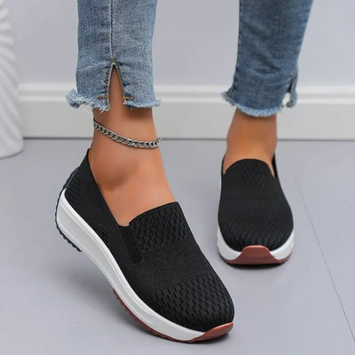 Sporta apavi Sieviešu apavi Sporta ikdienas apavi Sieviešu 2022. gada jauna mode, universālas sekla sieta, elpojošas vienkrāsainas kurpes