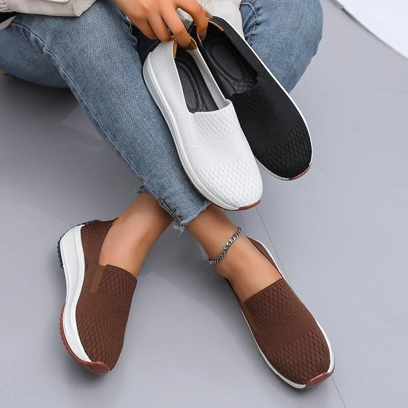 Sporta apavi Sieviešu apavi Sporta ikdienas apavi Sieviešu 2022. gada jauna mode, universālas sekla sieta, elpojošas vienkrāsainas kurpes