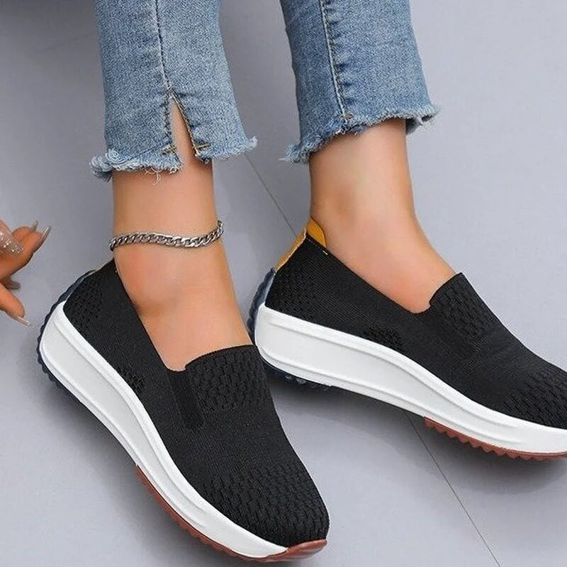 Sporta apavi Sieviešu apavi Sporta ikdienas apavi Sieviešu 2022. gada jauna mode, universālas sekla sieta, elpojošas vienkrāsainas kurpes