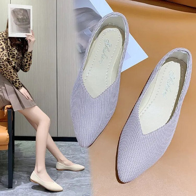 Nova modna univerzalna ženska obuća za 2022. Jednobojne ženske cipele temperamenta ravnog dna, šiljati prsti, jednostavne ženske cipele