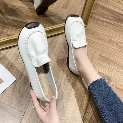 2023-as mokaszin cipők alkalmi női tornacipők, női őszi alacsony sarkú cipők puha, kerek orrú, lapos, kényelmes őszi nagymama nyári ruha