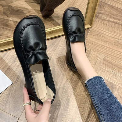 2023-as mokaszin cipők alkalmi női tornacipők, női őszi alacsony sarkú cipők puha, kerek orrú, lapos, kényelmes őszi nagymama nyári ruha