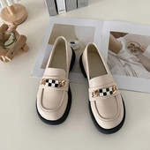 Női derby cipők fekete lapos, brit stílusú, alkalmi női tornacipők, női lábbelik, sima szájú cipők puha szőrrel, 2023