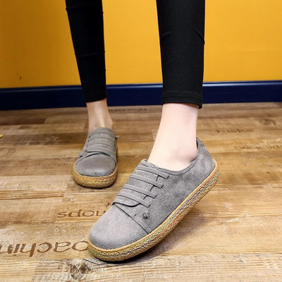 Ženske cipele Mokasine s ravnim dnom na vezanje Ženske nove jesenske ležerne cipele za ljenju na otvorenom Udobne svijetle jednobojne ravne cipele