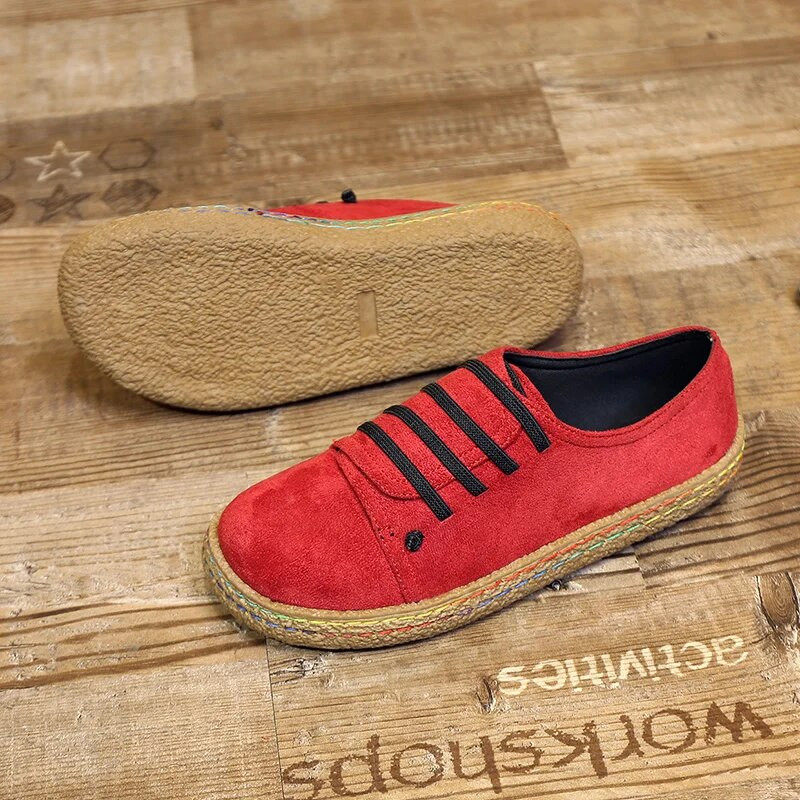 Ženske cipele Mokasine s ravnim dnom na vezanje Ženske nove jesenske ležerne cipele za ljenju na otvorenom Udobne svijetle jednobojne ravne cipele