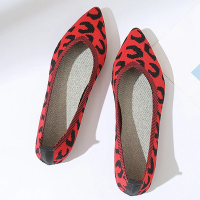 2022. NOVO Ženske natikače na ravne natikače Patchwork špicasti prsti Plitke balerinke Cipele za pletenje Ležerne ravne cipele Balerinke