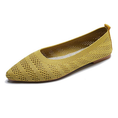 2022. NOVO Ženske natikače na ravne natikače Patchwork špicasti prsti Plitke balerinke Cipele za pletenje Ležerne ravne cipele Balerinke
