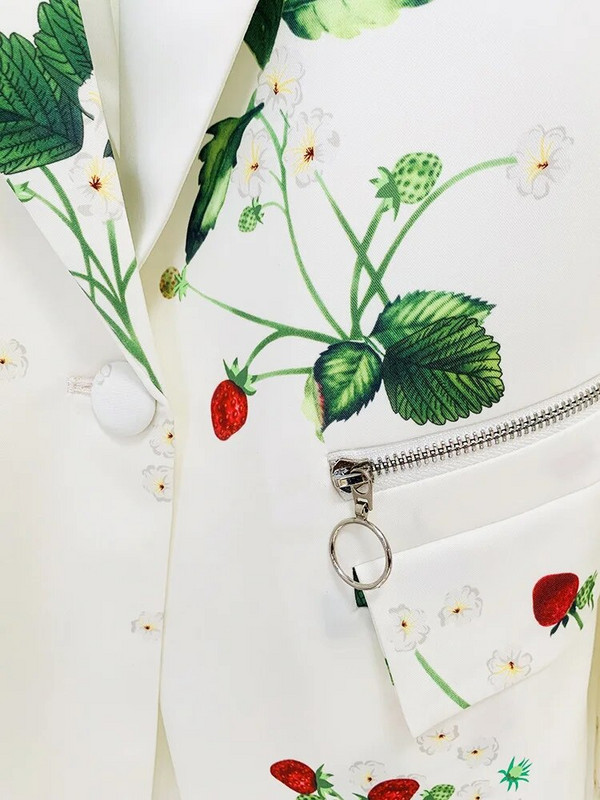 ZJYT Business Chic ühe nööbiga bleiseripüksid naistele 2023. aasta sügisene kontorirõivad, valge jope ja pükste komplekt, 2 tk