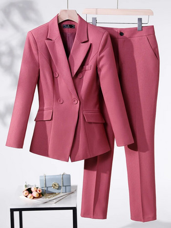 Σετ 2 τεμαχίων Γυναικείο επίσημο παντελόνι Γυναικείο σακάκι και παντελόνι 2 τεμαχίων Επίσημο κοστούμι παντελόνι Γυναικείο γραφείο Γυναικεία ρούχα εργασίας