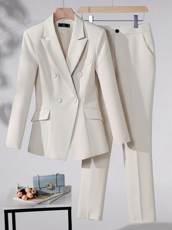 2-osaline komplekt, naiste pidulik püksiriietus, naiste bleiser ja püksid 2-osaline komplekt naiste pükskostüüm, naiste kontorirõivad