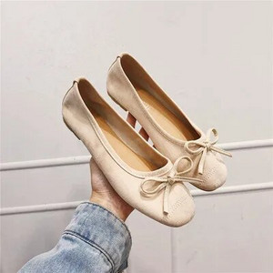 Mocasini Maogu pentru femei, de vară, de culoarea bomboanei, espadrile cu papion plat, pantofi balerini, pantofi pantofi comozi cu vârf rotund, pantofi casual