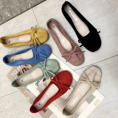 Maogu Ženske mokasine Ljeto Candy Color Espadrile Ravne leptir kravate Baletanke Cipele Loafer Udobne Ležerne tenisice s okruglim prstima