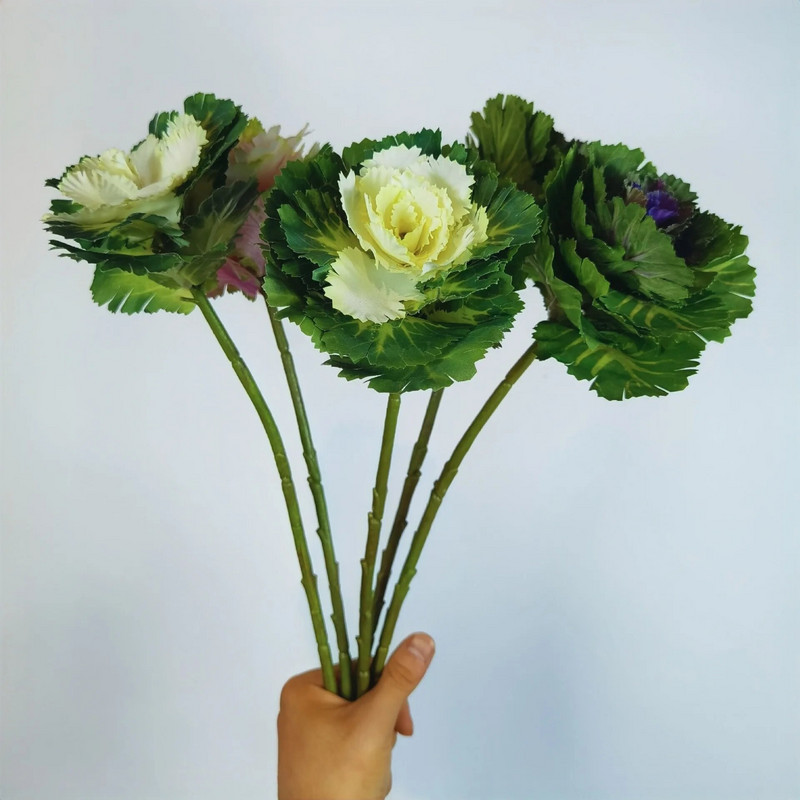 40 cm umjetno zeleno povrće kineskog kupusa, lažni list Pamphrey, lažna cvjetna grana, ukras za kućni vrt
