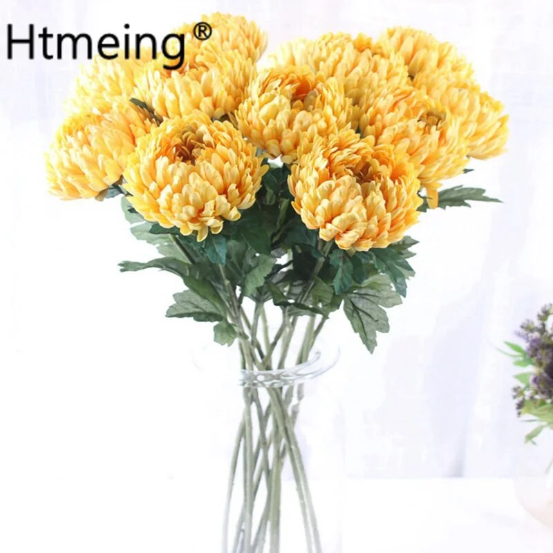 umjetno stabljike cvijeća Bellis perennis Cvjetovi krizantema ruža dalija svila Cvjetne glavice tratinčica DIY rukotvorina kućnog ureda