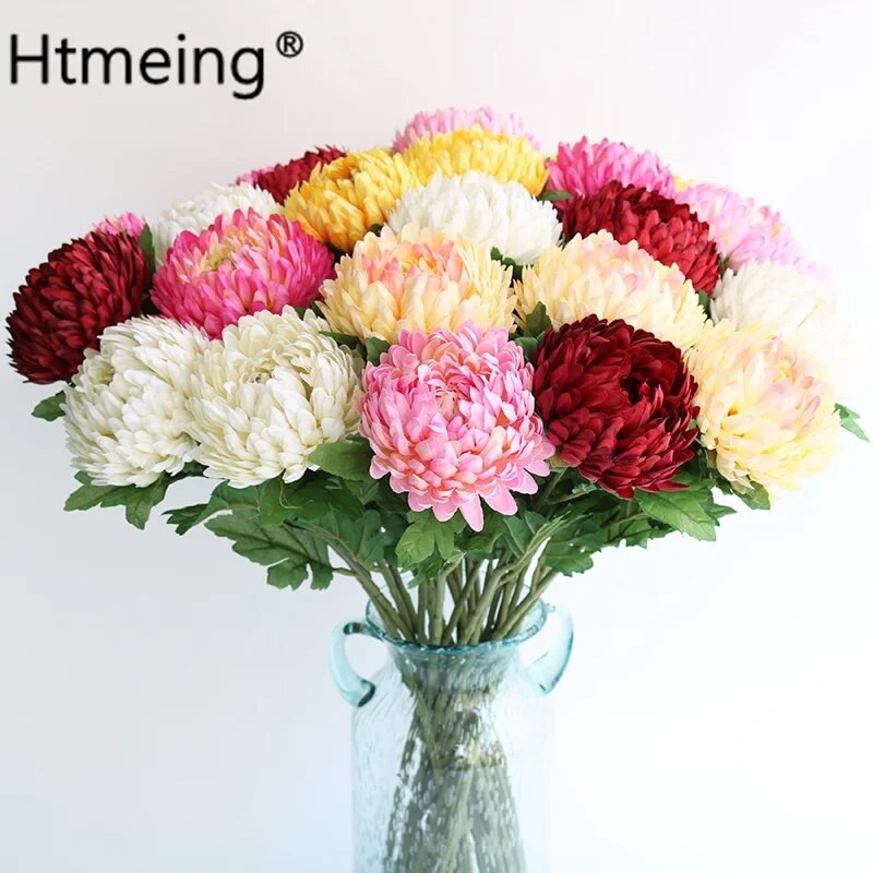 umjetno stabljike cvijeća Bellis perennis Cvjetovi krizantema ruža dalija svila Cvjetne glavice tratinčica DIY rukotvorina kućnog ureda