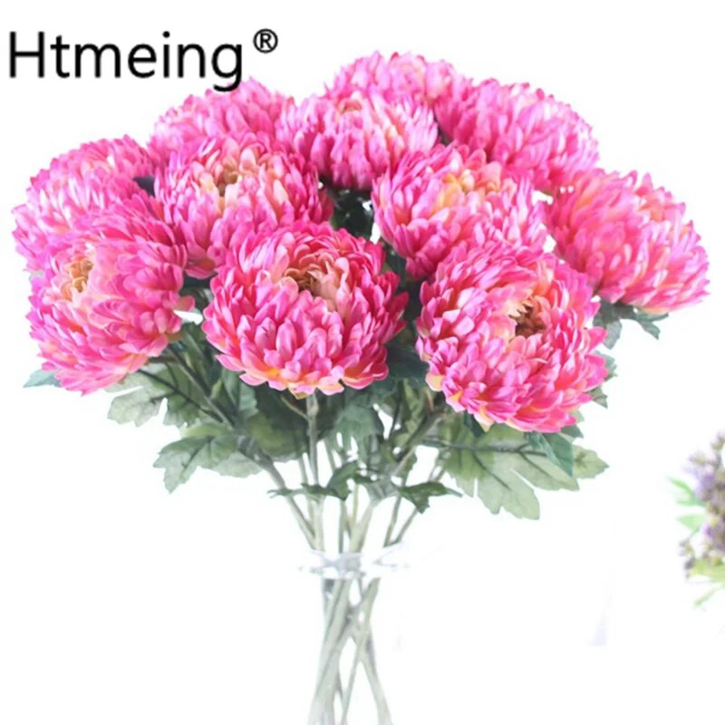 umjetno stabljike cvijeća Bellis perennis Cvjetovi krizantema ruža dalija svila Cvjetne glavice tratinčica DIY rukotvorina kućnog ureda