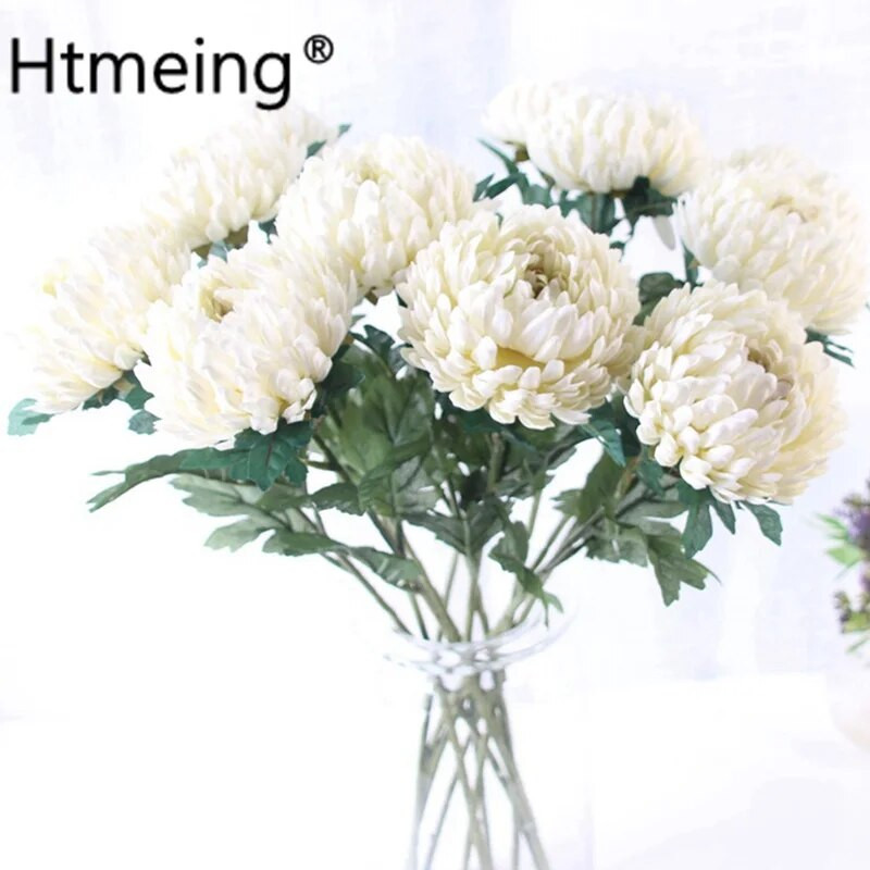 umjetno stabljike cvijeća Bellis perennis Cvjetovi krizantema ruža dalija svila Cvjetne glavice tratinčica DIY rukotvorina kućnog ureda