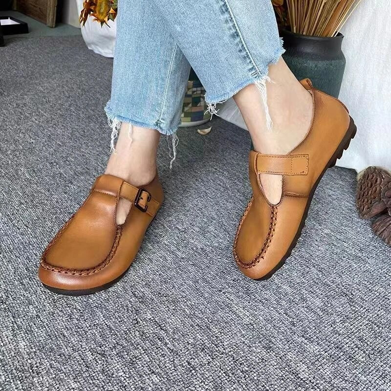 Uued naiste nahast püksid Disaineriga naistele naiste vabaajajalatsid Luksuslikud jalanõud Naistele libisevad paadiga kõndivad naiste jalanõud