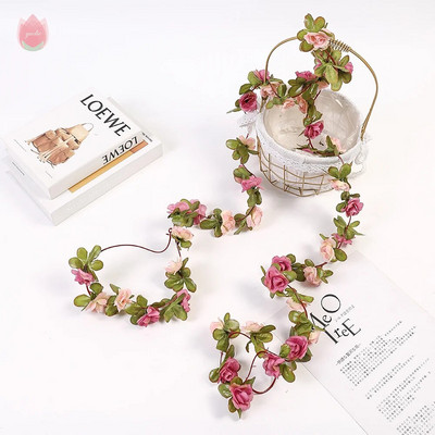 2,5M Ružice Zid Bršljan Vinova loza Dekoracija sobe Girlanda Vjenčanje Dom Proljetna dekoracija Umjetna lijana Vrtni luk Lažna biljka Vinova loza