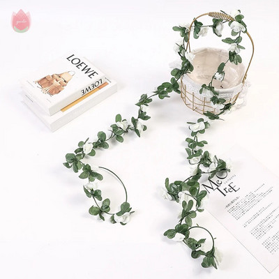 2,5M Ružice Zid Bršljan Vinova loza Dekoracija sobe Girlanda Vjenčanje Dom Proljetna dekoracija Umjetna lijana Vrtni luk Lažna biljka Vinova loza